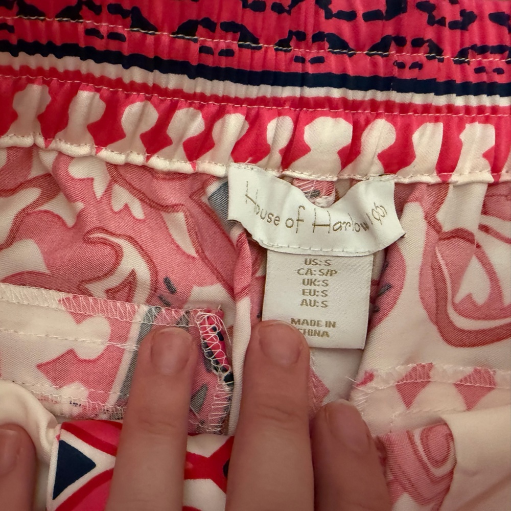 House of Harlow 1960 Red and White Patterned Trousers - Picture 4 of 4